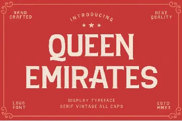 Queen Emirates font