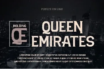 Queen Emirates font