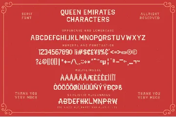 Queen Emirates font