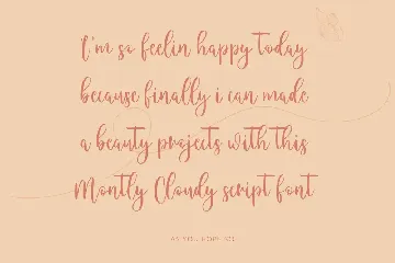 Montly Cloudy Beauty Script font