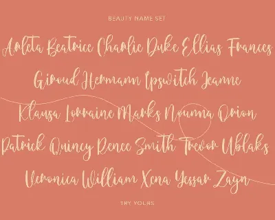 Montly Cloudy Beauty Script font