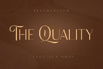 The Quality - Luxurious Sans font