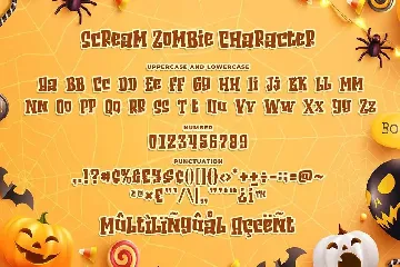 Scream Zombie - Hallowen Horror Business Font