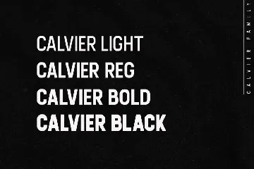 Calvier - Headline Sans Family font