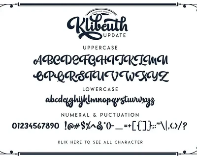KLIBEUTH - Script font