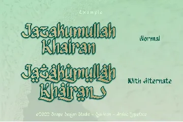 Syukran - Arabic Typeface font