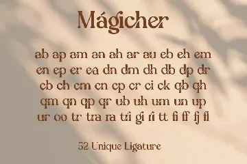 Magicher - Ligatures Connected Serif font
