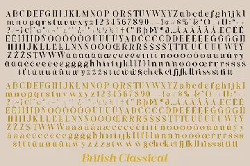 British Classical font