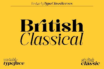 British Classical font