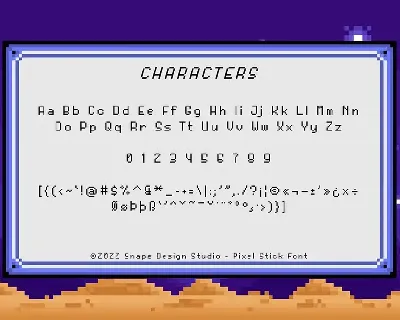 Pixel Stick - Pixel Font