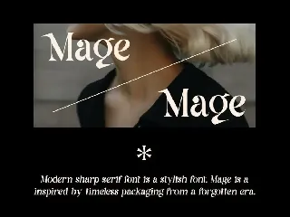 Mage - Modern Font