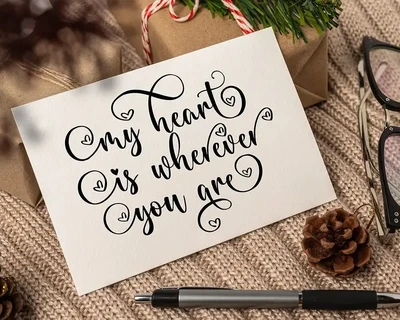 Romantic Heart a Romantic Script Font