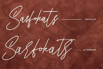 Sarfokats Monoline SIgnature Font