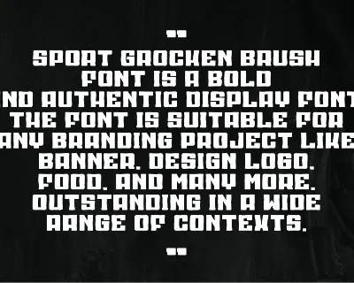 Sport Bengkor Brush font