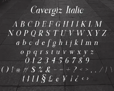 Cavergiz Typeface font