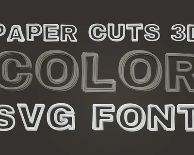 Paper Cuts Color Font