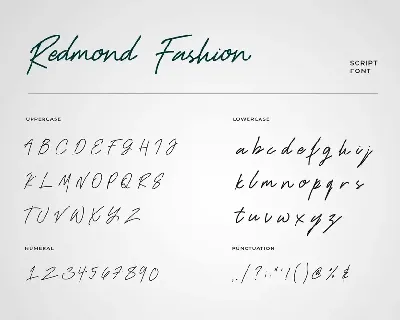 Redmond Fashion Handwritten Script Font