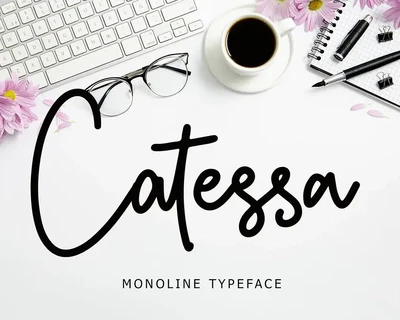 Catessa Monoline Typeface font
