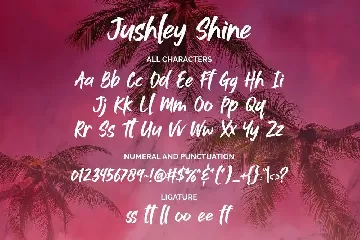 Jushley Shine font