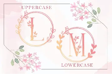 Monogram Handrawn Floral Font