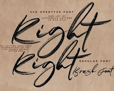 Right Brush & SVG Font