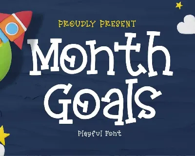 Monthly Goals A Playful Font