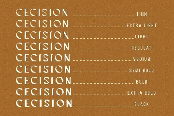 Cecision font