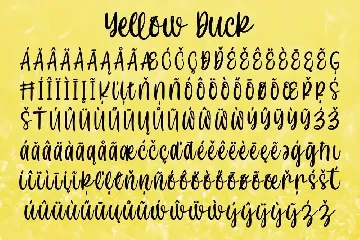 Yellow Duck - Bouncy Handwritten Script Font