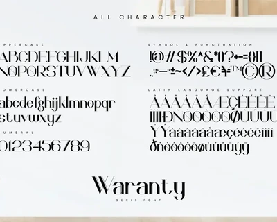 Waranty-Elegant Serif Font