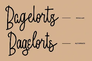 Bagelorts Handwritten Script Font