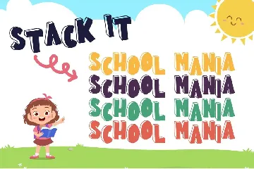 School Mania - Block Crafty Font