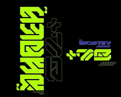 Aero Flux | Modern Cyber Mecha Font