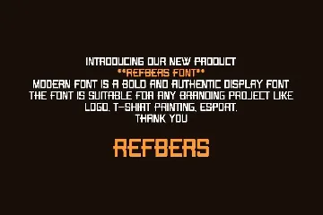 Refbers font