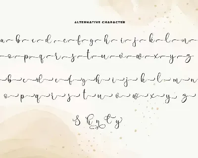 Shanley - Romantic Calligraphy Font