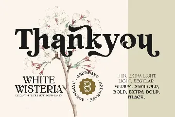 White Wisteria font