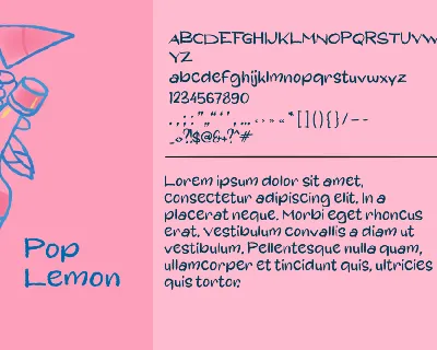 Pop Lemon, font for a Pop