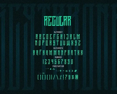 Scythrone font