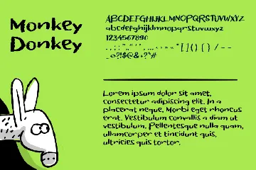 MonkeyDonkey, informal book cover font