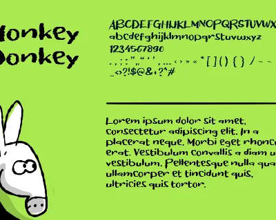 MonkeyDonkey, informal book cover font