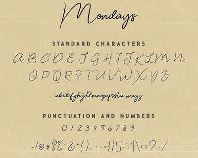 Mondays Script Font