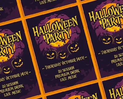 Hallowine - a Bouncy Horor Font