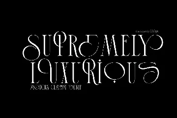 Supremely Luxurious font