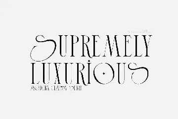 Supremely Luxurious font