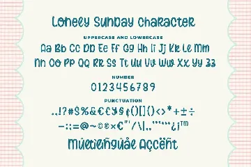 Lonely Sunday - Quirky Monoline Font
