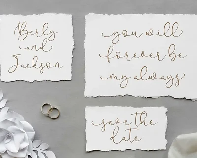 Pretty Yellow Beauty Calligraphy Font