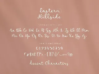 Eastern Hillside Script Font