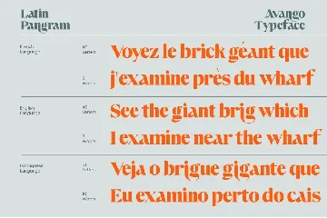 Avango Display Serif font