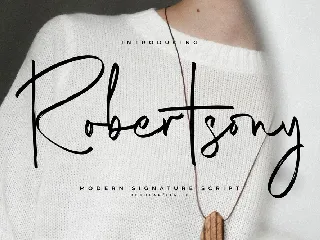 Robertsony Modern Signature Script font