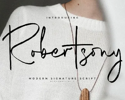 Robertsony Modern Signature Script font