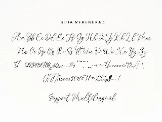 Sitia Merungkad Script Font